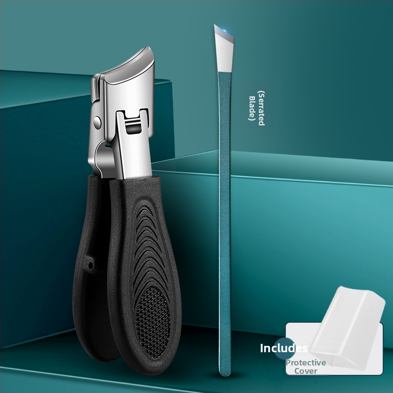 Kliešte na nechty na nohy s veľkým otvorom, proti striekaniu, šikmé čeľuste, plast + nerezová oceľ