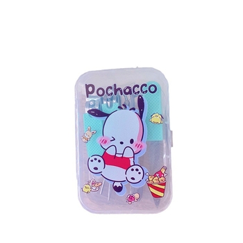 Σετ εργαλείων κοπής νυχιών με εκτύπωση γλυκού σκύλου, ανοξείδωτο ατσάλι και πλαστικό, αντιολισθητική σιλικόνη, επταμελές φορητό κιτ