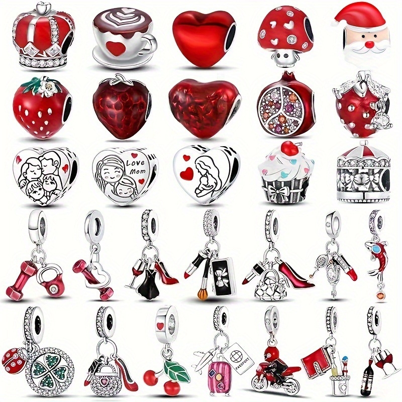 Accesorii DIY: mărgele cu pandant inimă din cupru placat electrochimic pentru brățară și colier (Stil Xiao Xiang Feng; Primăvara 2024)