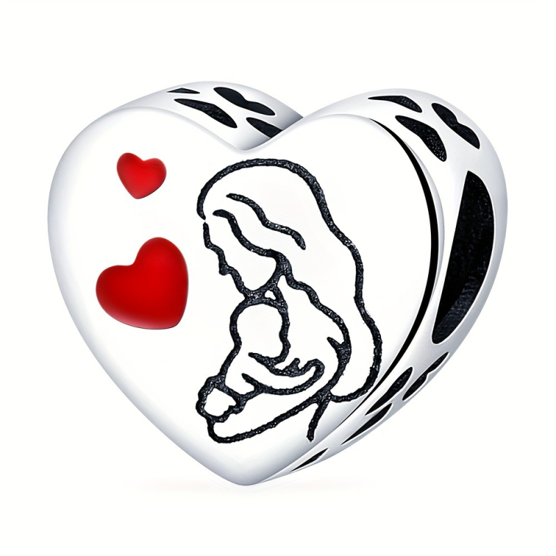 Accesorii DIY: mărgele cu pandant inimă din cupru placat electrochimic pentru brățară și colier (Stil Xiao Xiang Feng; Primăvara 2024)