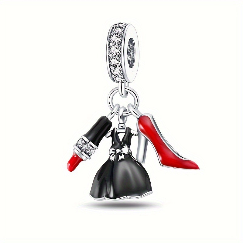 Accesorii DIY: mărgele cu pandant inimă din cupru placat electrochimic pentru brățară și colier (Stil Xiao Xiang Feng; Primăvara 2024)