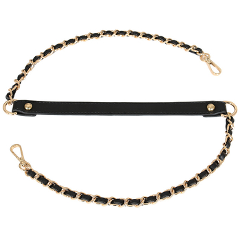 Τσάντα με λουρί ώμου από PU δέρμα και μεταλλική αλυσίδα — μικρή crossbody τσάντα, Άνοιξη 2024, Λειτουργία: Άλλο