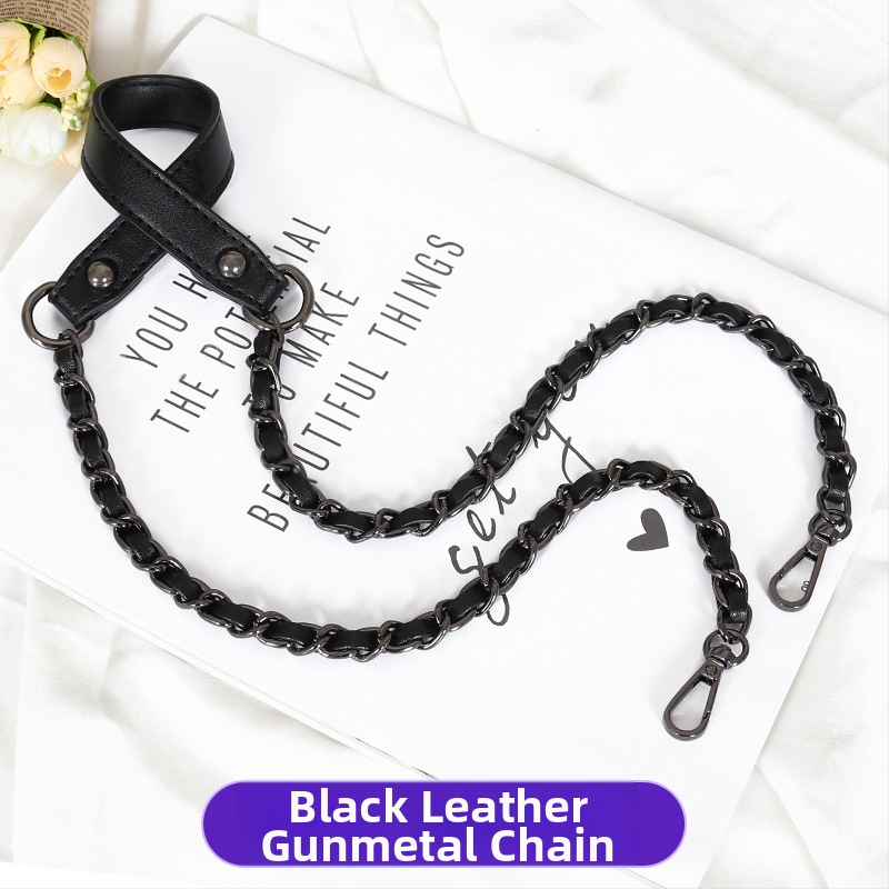 Чанта през рамо с PU кожа и метална верига — за малка чантичка crossbody, Пролет 2024, Функция: Други