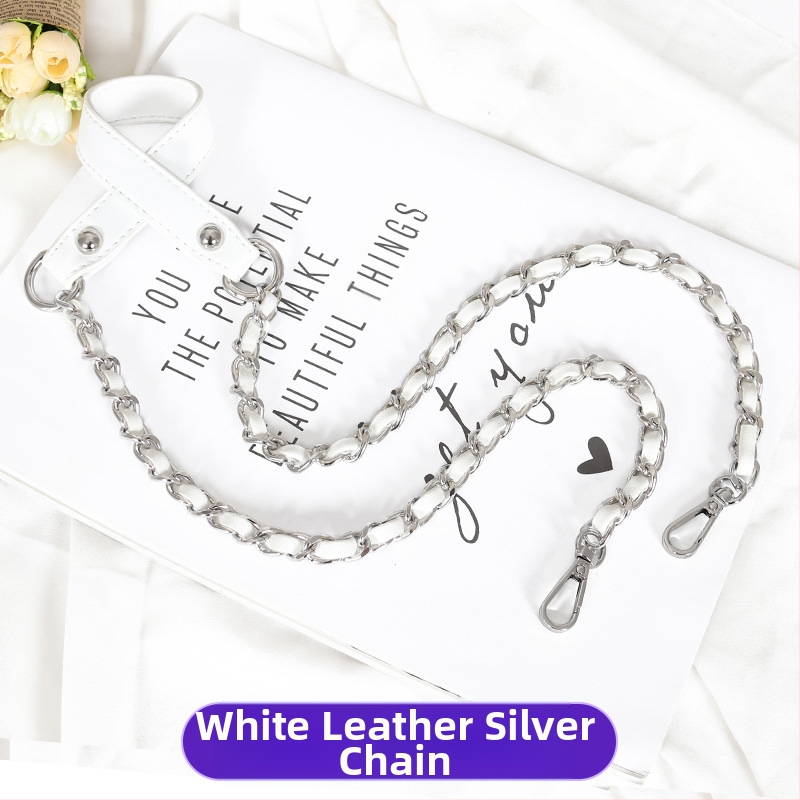 Чанта през рамо с PU кожа и метална верига — за малка чантичка crossbody, Пролет 2024, Функция: Други