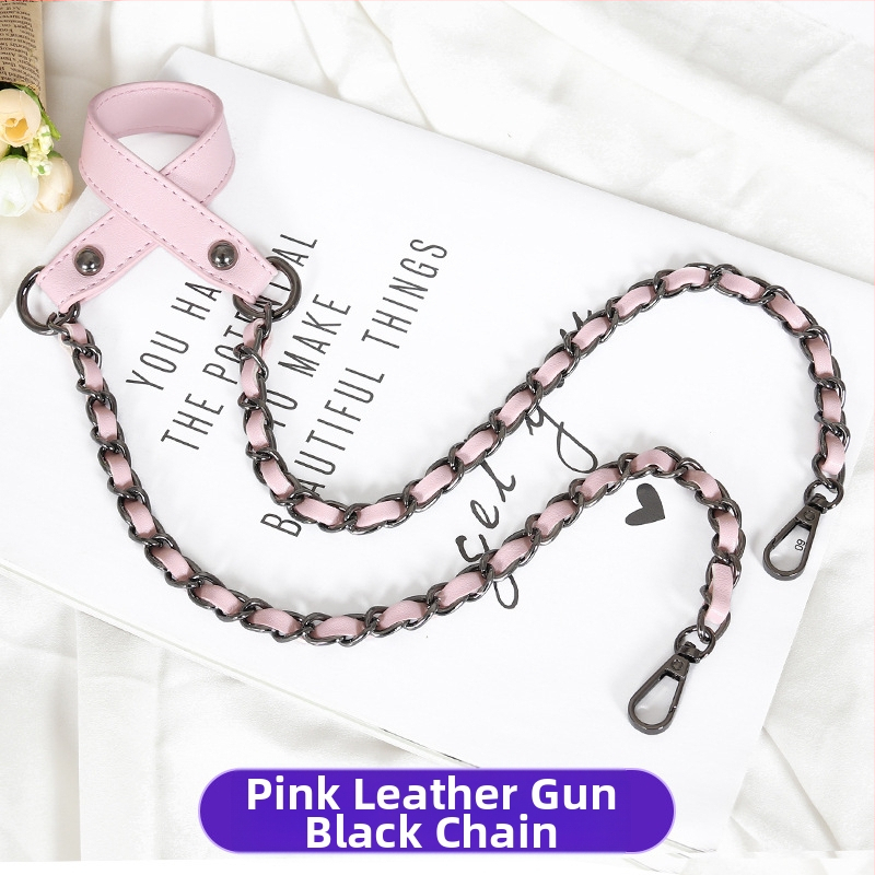 Чанта през рамо с PU кожа и метална верига — за малка чантичка crossbody, Пролет 2024, Функция: Други