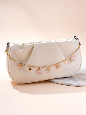 Ιμάντας ώμου για τσάντα με σχέδιο λουλουδιού — κράμα ψευδαργύρου, φρέσκος και γλυκός στυλ, καλοκαίρι 2024