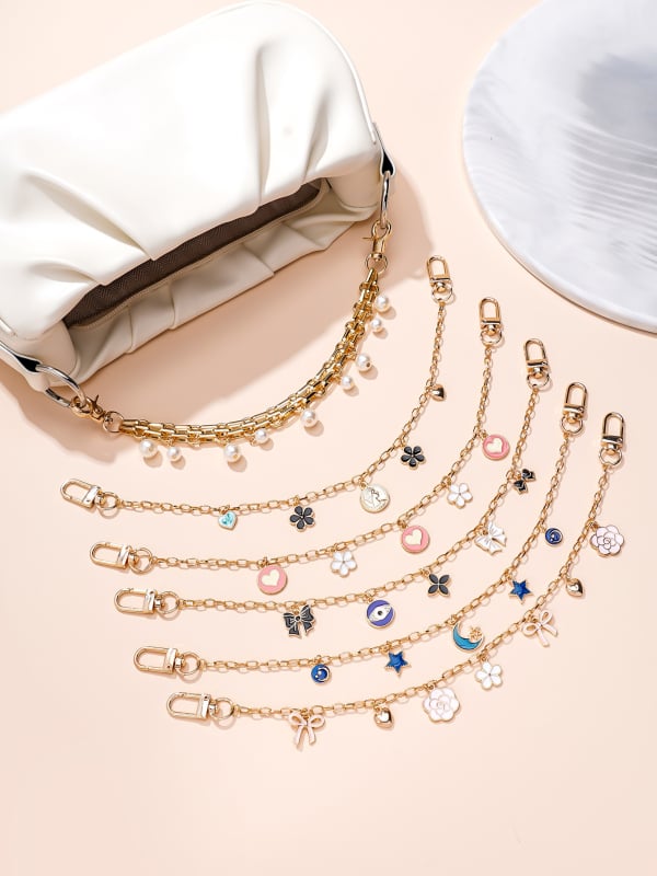 Remen za ramenu za torbu s cvjetnim uzorkom — cinkova legura, svježi i sladak stil, ljeto 2024