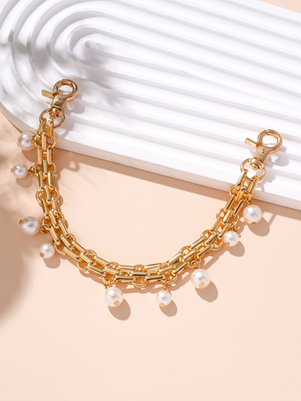 Ремък за рамо на чанта с цветен модел — цинкова сплав, свеж и сладък стил, лято 2024