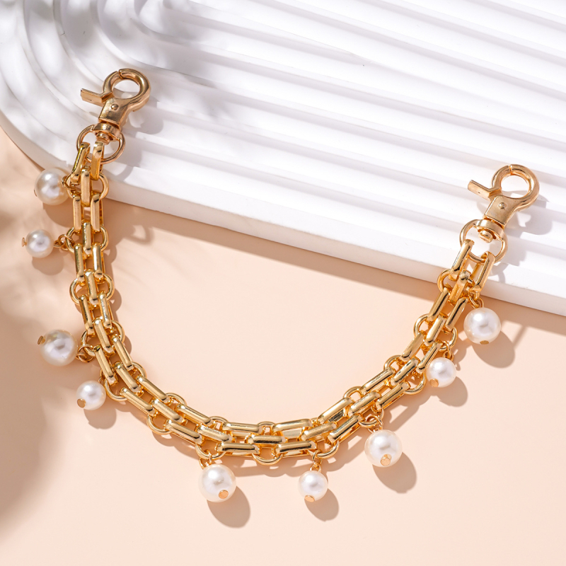 Ремък за рамо на чанта с цветен модел — цинкова сплав, свеж и сладък стил, лято 2024