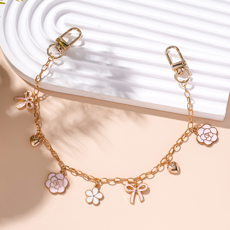 Ремък за рамо на чанта с цветен модел — цинкова сплав, свеж и сладък стил, лято 2024