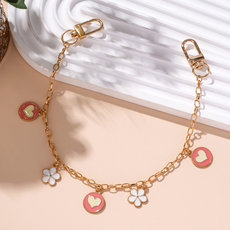 Ремък за рамо на чанта с цветен модел — цинкова сплав, свеж и сладък стил, лято 2024