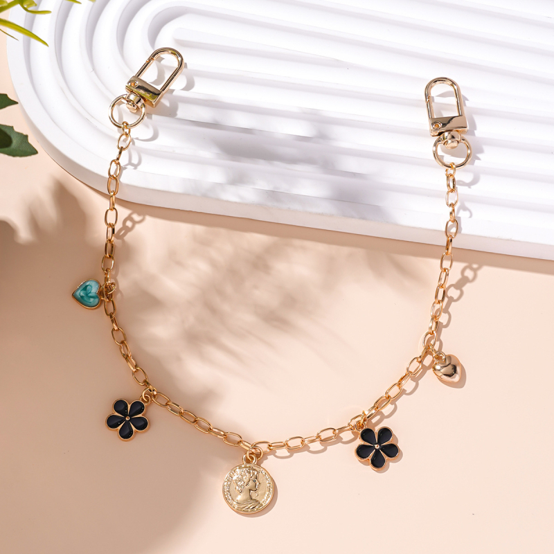 Ремък за рамо на чанта с цветен модел — цинкова сплав, свеж и сладък стил, лято 2024