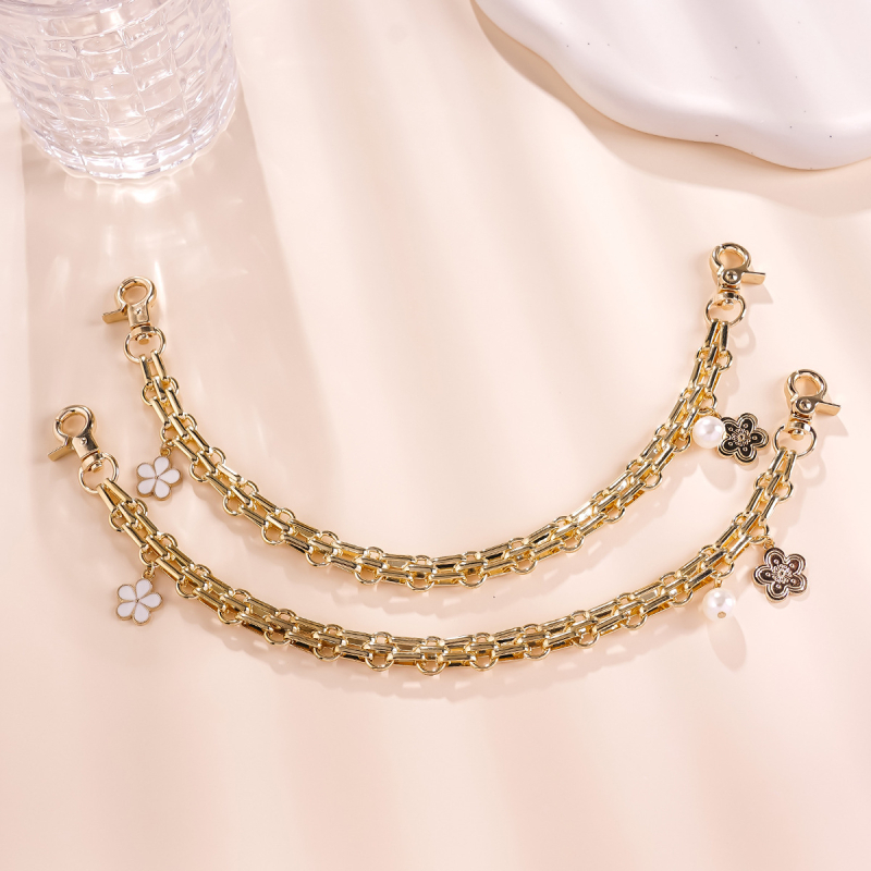 Ремък за рамо на чанта с цветен модел — цинкова сплав, свеж и сладък стил, лято 2024