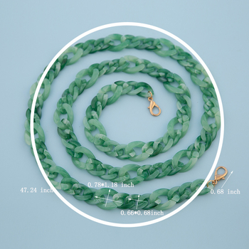 Ακρυλική αλυσίδα για τσάντα crossbody | Πολυμορφική, υψηλής ποιότητας αλυσίδα για τσάντες | Υλικό: Πλαστικό | Αδειοδοτημένη ιδιωτική ετικέτα | Χειμερινή συλλογή 2023