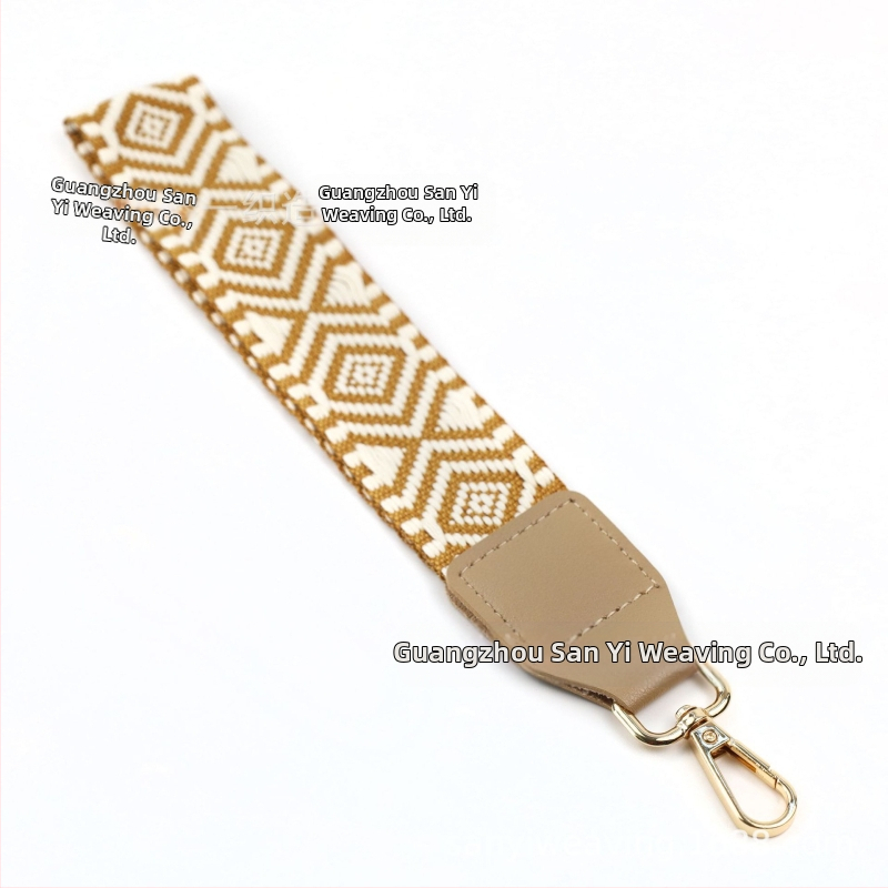 Bretea pentru telefon cu inserție pentru portofel, curea decorativă ultra-ușoară, poliester, model geometric, curea de umăr