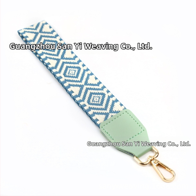 Bretea pentru telefon cu inserție pentru portofel, curea decorativă ultra-ușoară, poliester, model geometric, curea de umăr