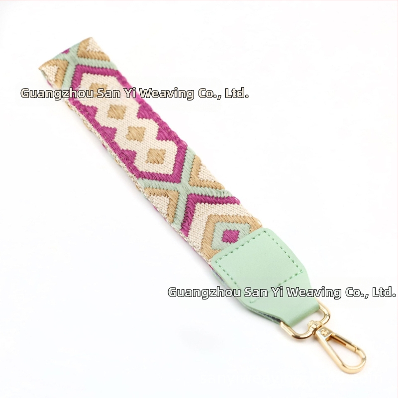 Bretea pentru telefon cu inserție pentru portofel, curea decorativă ultra-ușoară, poliester, model geometric, curea de umăr