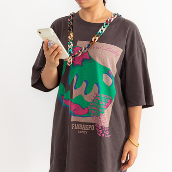 Ακρυλική αλυσίδα για τσάντα/ώμου, μονόχρωτο σχέδιο, Άνοιξη 2023