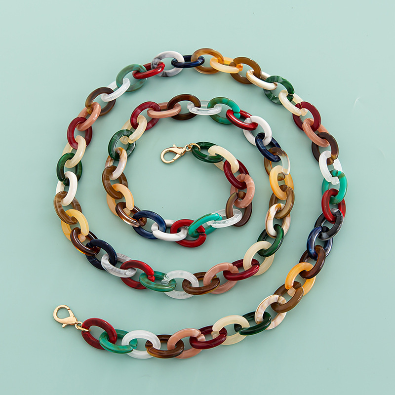 Акрилен синџир за чанта и презрамка за рамо, едноцветен модел, пролет 2023