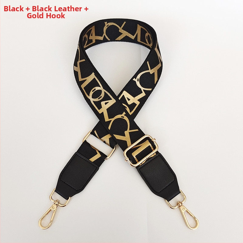 Презрамка за чанта с принт на райета, регулируема за рамо/кръстосано носене — полиестер, марка Langrong, лято 2024, намалява натоварването, устойчивост на износване