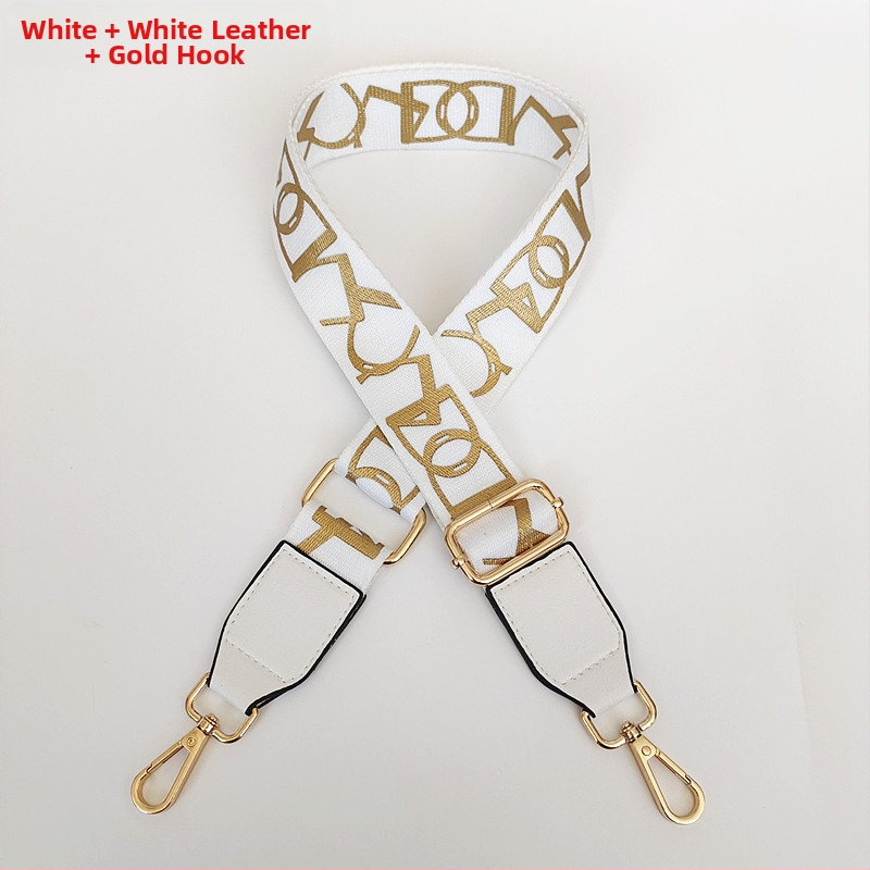 Презрамка за чанта с принт на райета, регулируема за рамо/кръстосано носене — полиестер, марка Langrong, лято 2024, намалява натоварването, устойчивост на износване