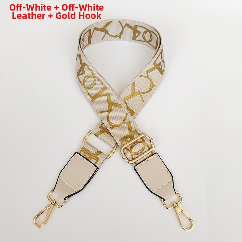 Презрамка за чанта с принт на райета, регулируема за рамо/кръстосано носене — полиестер, марка Langrong, лято 2024, намалява натоварването, устойчивост на износване