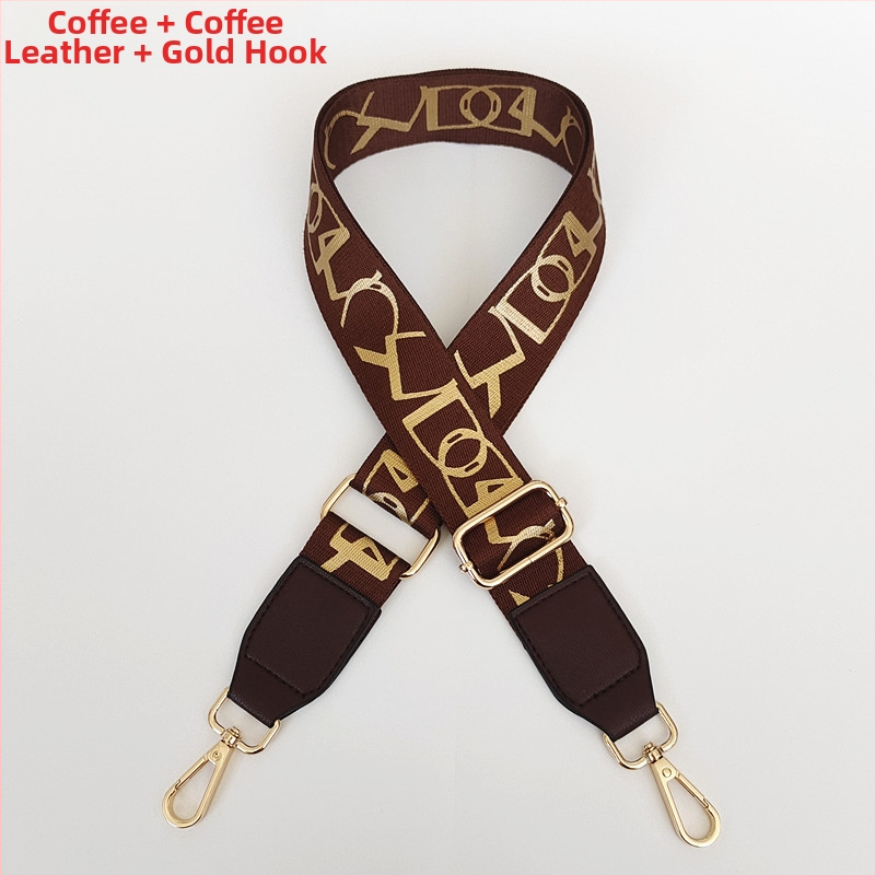 Презрамка за чанта с принт на райета, регулируема за рамо/кръстосано носене — полиестер, марка Langrong, лято 2024, намалява натоварването, устойчивост на износване