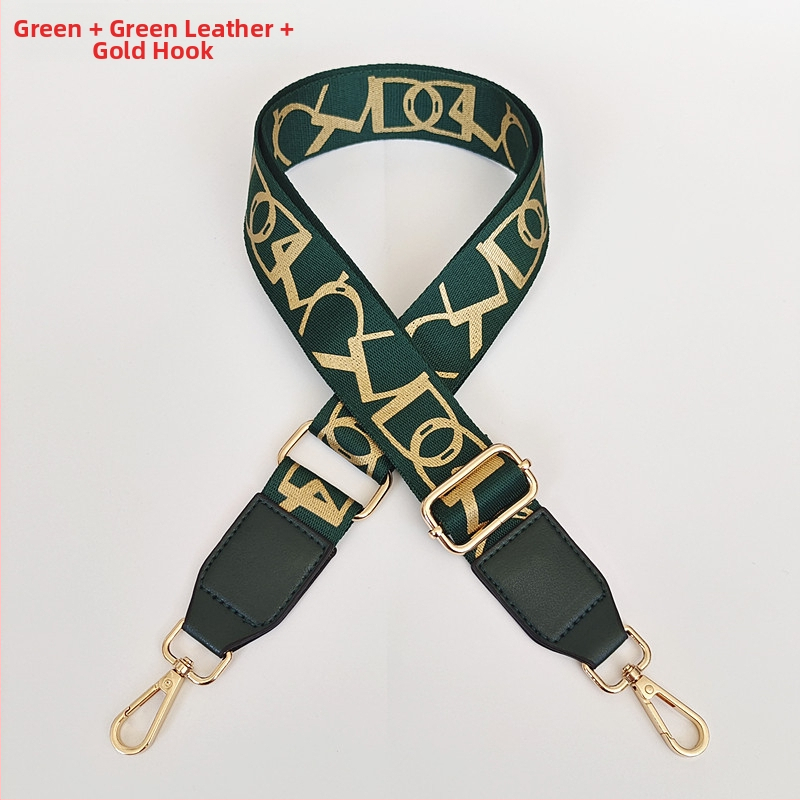 Презрамка за чанта с принт на райета, регулируема за рамо/кръстосано носене — полиестер, марка Langrong, лято 2024, намалява натоварването, устойчивост на износване