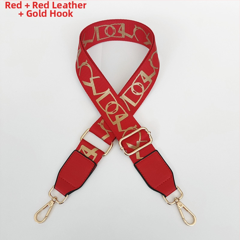 Презрамка за чанта с принт на райета, регулируема за рамо/кръстосано носене — полиестер, марка Langrong, лято 2024, намалява натоварването, устойчивост на износване