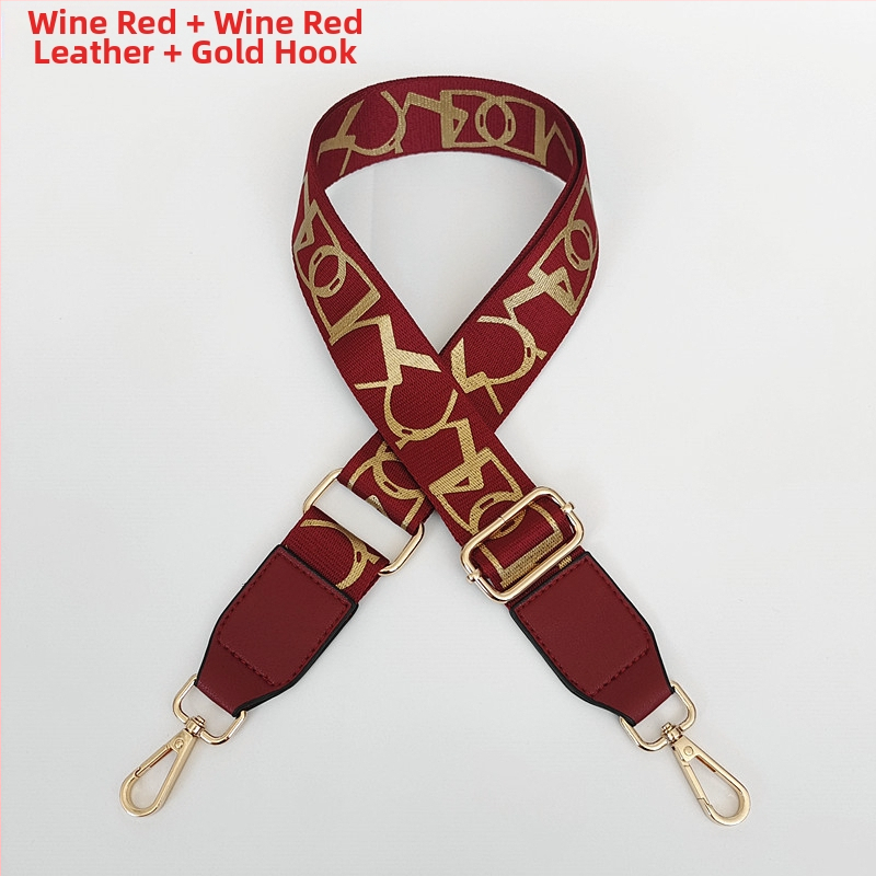 Презрамка за чанта с принт на райета, регулируема за рамо/кръстосано носене — полиестер, марка Langrong, лято 2024, намалява натоварването, устойчивост на износване