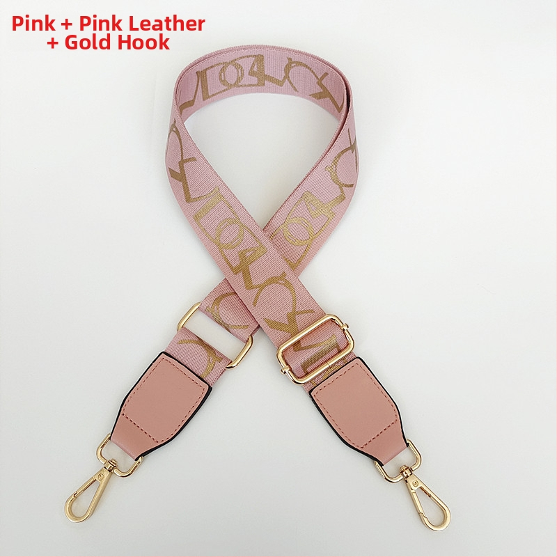 Презрамка за чанта с принт на райета, регулируема за рамо/кръстосано носене — полиестер, марка Langrong, лято 2024, намалява натоварването, устойчивост на износване