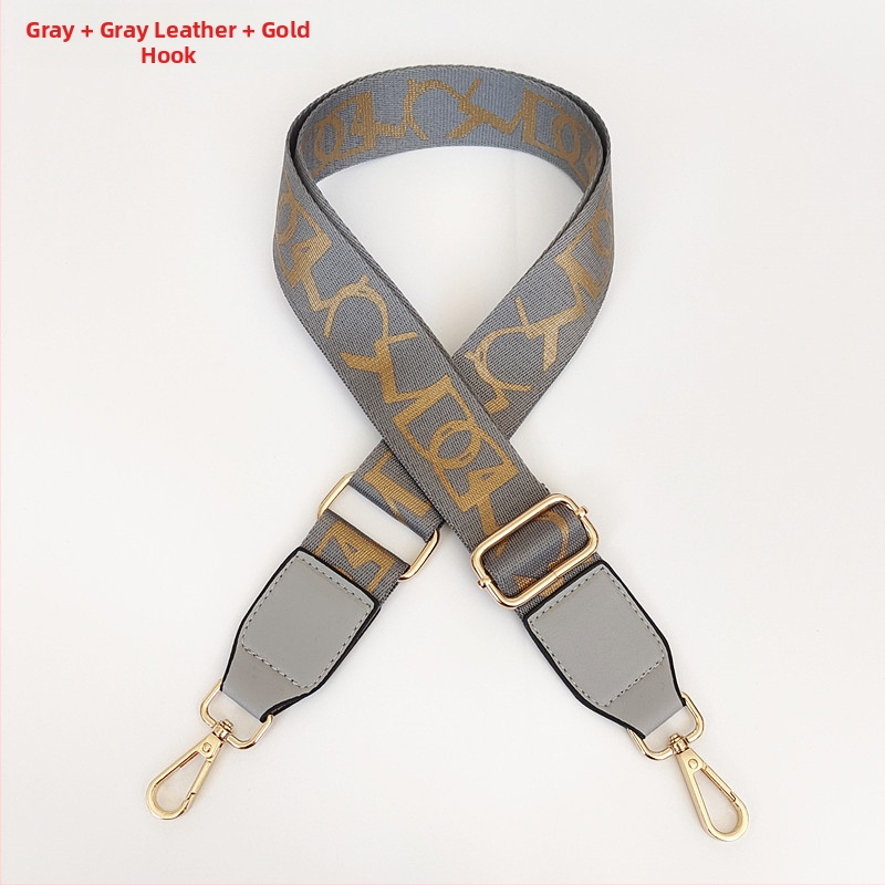 Презрамка за чанта с принт на райета, регулируема за рамо/кръстосано носене — полиестер, марка Langrong, лято 2024, намалява натоварването, устойчивост на износване