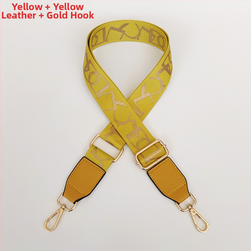 Презрамка за чанта с принт на райета, регулируема за рамо/кръстосано носене — полиестер, марка Langrong, лято 2024, намалява натоварването, устойчивост на износване