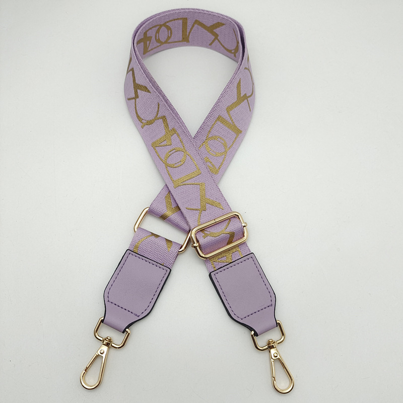 Презрамка за чанта с принт на райета, регулируема за рамо/кръстосано носене — полиестер, марка Langrong, лято 2024, намалява натоварването, устойчивост на износване