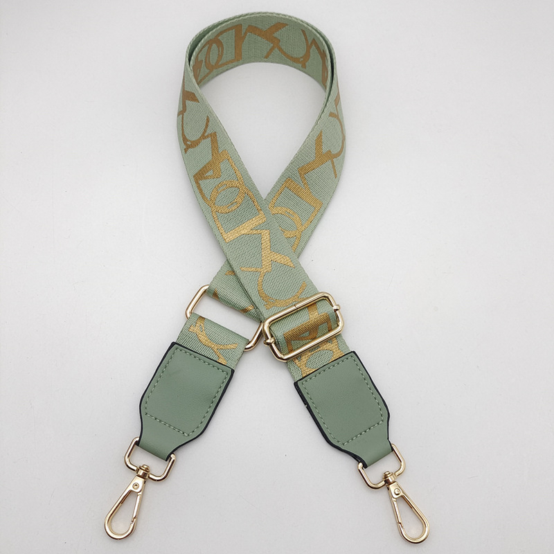 Презрамка за чанта с принт на райета, регулируема за рамо/кръстосано носене — полиестер, марка Langrong, лято 2024, намалява натоварването, устойчивост на износване