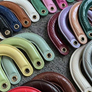 Αψιδωτός PU ιμάντας τσάντας με λαβή – αντικείμενο αντικατάστασης για χειροποίητες τσάντες, μοτίβο μπαμπού, δέρμα μπαμπού, αναπνεόμενο, υπερ-ελαφρύ, αδιάβροχο