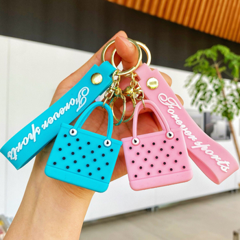 Κλειδοθήκη σιλικόνης για τσάντα παραλίας EVA, χαριτωμένο στυλ, δώρο για γάμους και γενέθλια