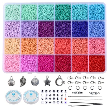 Χάντρες γυαλιού για DIY βραχιόλια — φινίρισμα με σμάλτο που ψήνεται, ανεξάρτητη μάρκα, διατίθεται ιδιωτικής ετικέτας