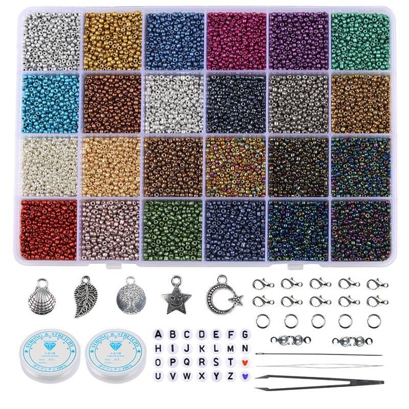 Mărgele de sticlă pentru brățări DIY — finisaj emailat copt, marcă independentă, etichetă privată disponibilă