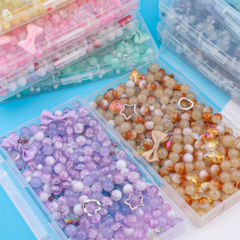 Αξεσουάρ DIY κοσμημάτων: γυάλινες χάντρες με κρεμαστό πεταλούδας, ανάμικτες στρογγυλές και επίπεδες χάντρες, ηλεκτροπλατινωμένο τελείωμα, Καλοκαίρι 2024