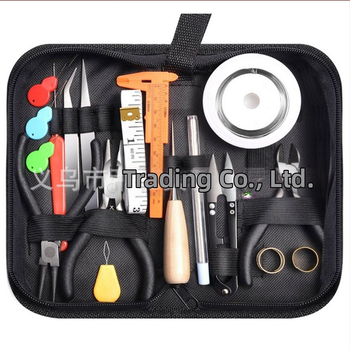 Σετ DIY κατασκευής κοσμημάτων για βραχιόλι και κολιέ: εργαλεία, σύρμα και πένσες, 19 κιτ, οικιακή χρήση