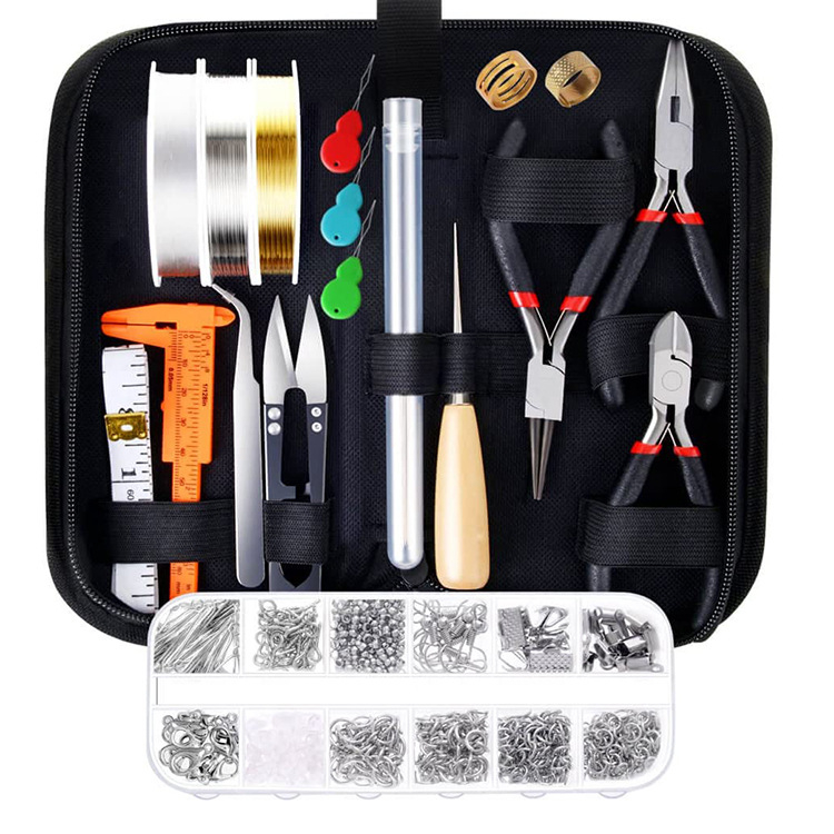DIY set za izradu nakita: set alata za narukvice i ogrlice, žica i kliješta, 19 setova, kućna upotreba