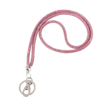 Ланярд за мобилен телефон с алуминиева сплав и диамантена изработка, полиестерно въже, метална катарама, унисекс