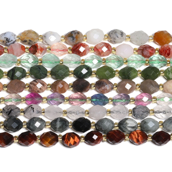 Χάντρες από φυσικούς λίθους, φασετιωμένες, γυαλισμένες και λείανισμένες