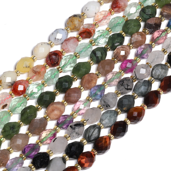 Χάντρες από φυσικούς λίθους, φασετιωμένες, γυαλισμένες και λείανισμένες