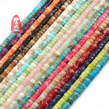 Ελεύθετες χάντρες από φυσικό λίθο — kingstone spacer, μορφή: χάντρα, επεξεργασία: κοπή από ακατέργαστο ορυκτό, μάρκα: Junsheng Jewelry