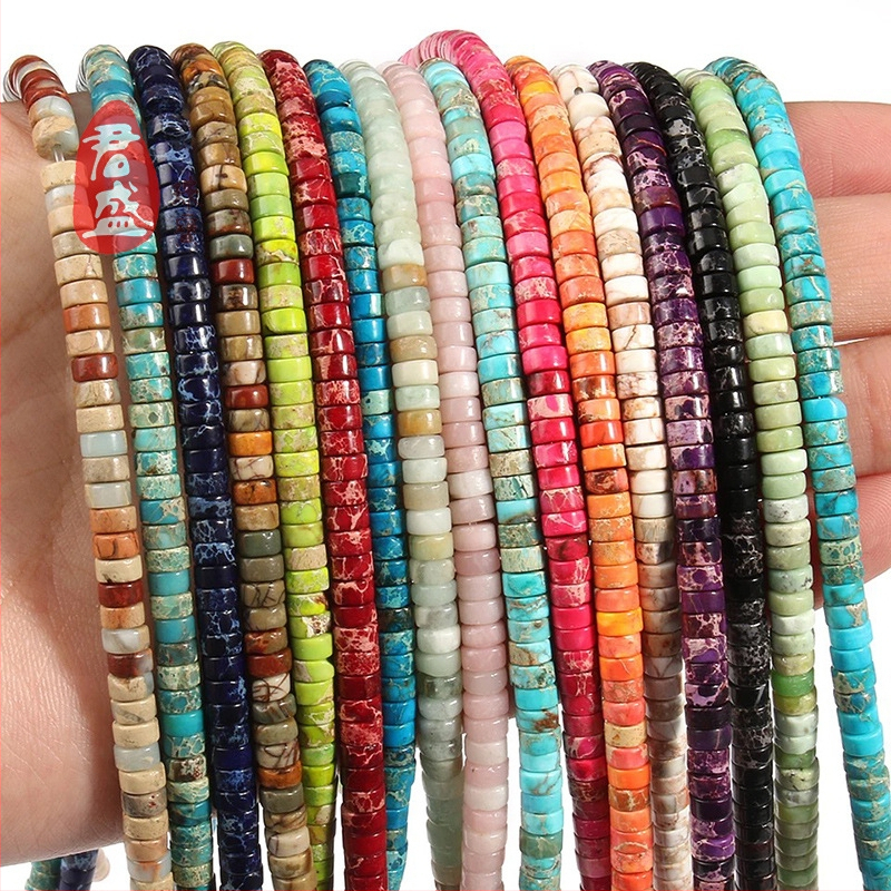 Ελεύθετες χάντρες από φυσικό λίθο — kingstone spacer, μορφή: χάντρα, επεξεργασία: κοπή από ακατέργαστο ορυκτό, μάρκα: Junsheng Jewelry