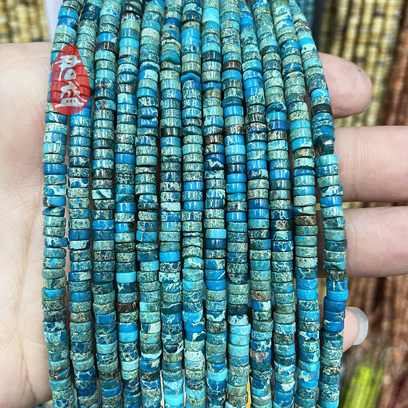 Ελεύθετες χάντρες από φυσικό λίθο — kingstone spacer, μορφή: χάντρα, επεξεργασία: κοπή από ακατέργαστο ορυκτό, μάρκα: Junsheng Jewelry