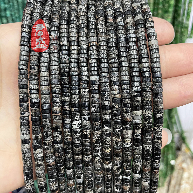 Ελεύθετες χάντρες από φυσικό λίθο — kingstone spacer, μορφή: χάντρα, επεξεργασία: κοπή από ακατέργαστο ορυκτό, μάρκα: Junsheng Jewelry