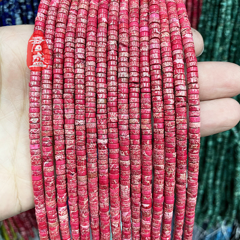 Ελεύθετες χάντρες από φυσικό λίθο — kingstone spacer, μορφή: χάντρα, επεξεργασία: κοπή από ακατέργαστο ορυκτό, μάρκα: Junsheng Jewelry